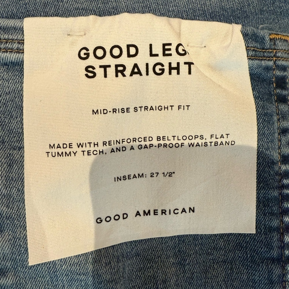 Good American women’s Denim mid-rise straight